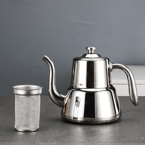 Bán buôn Arabic ấm trà kim loại Thổ Nhĩ Kỳ cổ ngỗng ấm trà Ấm đun nước thép không gỉ Tea Pots với Infuser - Product Image 4