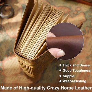 <span class=keywords><strong>Carnet</strong></span> <span class=keywords><strong>de</strong></span> croquis A5 en cuir véritable gaufré, couverture rigide, vierge, pour <span class=keywords><strong>voyage</strong></span>, avec papier kraft rechargeable – Vente en gros - Product Image 3