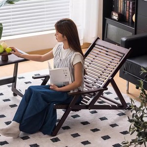 Recliner for beach, balcony, home, leisure, folding, <b>bamboo</b> chair, comfortable cool chair, napping, lazy person, - Product Image 2