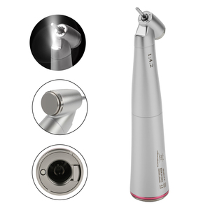Pièce à main électrique dentaire multiplicatrice 1:4.2, 4 <span class=keywords><strong>jets</strong></span> d'eau internes, LED, contre-angle 45° °   Bouton poussoir à fibre optique chirurgicale de style N-S-K - Product Image 3