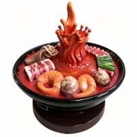 Modèle de fondue chinoise en résine, sculpture alimentaire factice, échantillon de nourriture artificielle, accessoire de présentation, taille et couleur personnalisables, décoration pour restaurant et cuisine
