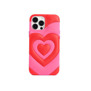 Funda de Teléfono de Cuero PU con Figura de Corazón Encantador para Chicas, Funda Protectora Antigolpes para iPhone 17 16 15 - Product Image 1