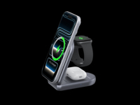 Chargeur sans fil magnétique 3 en 1 Qi2.2 25W pour ordinateur de bureau, pliable, charge rapide, chargeur de téléphone portable portable pour iPhone, écouteurs et montre