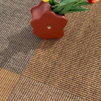 Dalles de moquette modulaires en sisal naturel 100% à boucles simples de haute qualité 50x50cm pour bureau, nouveau design Shanghai Hangju Série Lily-A