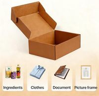 Boîtes d'expédition brunes personnalisées, boîtes cadeaux en carton, boîtes postales pour l'emballage et le stockage des petites entreprises