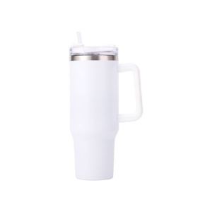Travel <b>Car</b> H1.0 Handle <b>Mug</b> 40oz Double Wall Insulated Tumbler Lid Straw Anti-Slip ODM Custom Brand - Product Image 1