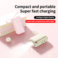 Batterie Li-Polymère TDX TJ19 5000 mAh, Chargeur Portable Mini à Charge Rapide 15W 18W 20W 22.5W avec Support Intégré et Affichage Numérique
