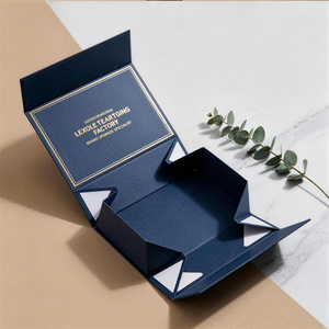 <b>Red</b> Self Erecting Paperboard Gift Box with Die Cut Handle Magnetic Closure Four-Color Printing for Craft and Packaging - Product Image 3