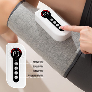 Masajeador de Piernas Hina Gris Oscuro con Cobertura Completa, Calor y Vibración, Batería de Litio Recargable por USB, Control por Botones - Product Image 2