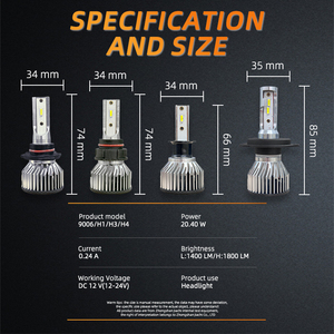 JiaChi <span class=keywords><strong>precio</strong></span> de fábrica F2 LED coche faros H1 H3 H4 9005 9006 H7 360 grados luminoso CSP3570 Chip cuentas súper brillantes - Product Image 6