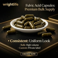 Capsules d'acide fulvique, formule de complément alimentaire à marque privée pour usage quotidien
