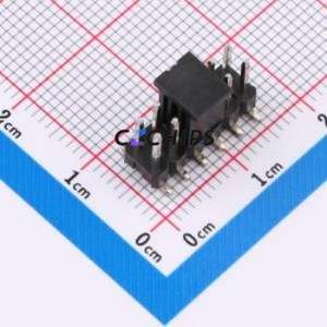 A254US-WS06P-PC075 Pin Header SMD,P=2.54mm Connector 2x6P Square Hole Double Row 12P - Product Image 1