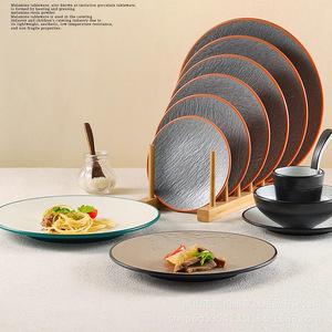 Commercial <b>melamine</b> tableware <b>plates</b>, barbecue <b>plates</b>, bowls and dishes, high-end Japanese <b>plates</b>, Western <b>plates</b>, retro hot - Product Image 4