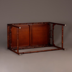 Escritorio de bambú con taburete, mesa de estudio de estilo Zen de 80 cm x 45 cm para caligrafía y pintura en el hogar y la oficina - Product Image 2