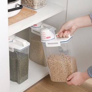 2L Kitchen <b>Millet</b> Bucket Rice Bucket Storage tank Insect-proof Moisture-proof Flour sealed tank Cereal Grain Storage tank - Product Image 3