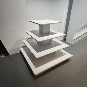 Commercio all'ingrosso della fabbrica di HIKUYA 3 tier tavolo quadrato rettangolo tavolo di legno al dettaglio tavolo da esposizione <span class=keywords><strong>per</strong></span> <span class=keywords><strong>gioielleria</strong></span> negozio di vestiti - Product Image 5