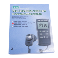 TES-1336A Datalogging Light Meter Digital LUX Meter Testeur d'intensité lumineuse Plage de mesure 20/200/2000/20000 Lux/Fc