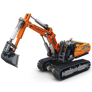 Zhenzhuan 22003 Modèle de blocs de construction d'excavatrice d'ingénierie, jouet électrique télécommandé pour garçons, blocs de construction à assembler - Product Image 1