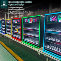 Étagère d'affichage de cigarettes LED RGB, présentoir à tabac, étagères d'affichage de cigarettes pour les magasins de détail et les distributeurs