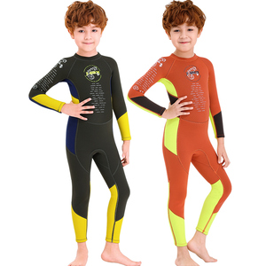 Nuevo <span class=keywords><strong>Traje</strong></span> de Buceo para Niños, <span class=keywords><strong>Neopreno</strong></span> de 2.5mm, <span class=keywords><strong>Traje</strong></span> de Baño Completo para Niños, <span class=keywords><strong>Traje</strong></span> de Buceo para Snorkel y Surf - Product Image 1