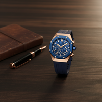 Jam Tangan Pria Mewah Multifungsi Tahan Air Quartz Penunjuk Waktu Bercahaya Kronograf Kaca Alloy, Model Sport Charm Fashion, Laris Terjual