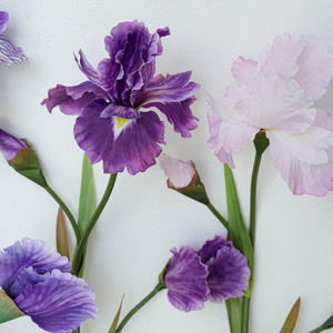 GOG1077 <span class=keywords><strong>Iris</strong></span> en soie réaliste de haute qualité pour l'intérieur et l'extérieur de Noël Pâques Retour École Fleurs artificielles décoratives - Product Image 1