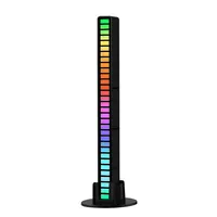 고품질 충전식 RGB 음성 제어 LED 음악 레벨 라이트 픽업 램프 리듬 조명