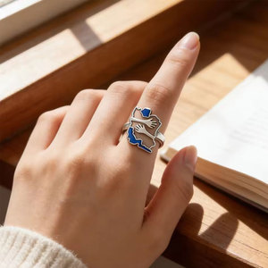 แหวนแผนที่อิหร่านสแตนเลสสตีล 316L ชุบทอง 14k 18k PVD ไม่ลอก ไม่ดำ สำหรับผู้หญิงผู้ชาย รับผลิตตามสั่งขายส่ง - Product Image 6