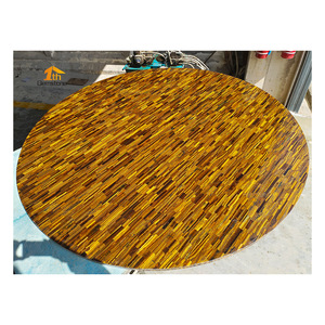 Piedra de <span class=keywords><strong>Ojo</strong></span> de Tigre <span class=keywords><strong>Dorado</strong></span> Natural con Forma Reflexiva Personalizada, Losa Rectangular para Mesa o Encimera - Product Image 4