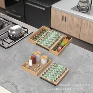Wooden Coffee Pod Organizer 30 Holes <b>Desktop</b> Storage Rack For K-Cup Capsules Holder <b>Shelf</b> - Product Image 2