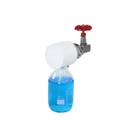 Vanne d'échantillonnage manuelle avec flacon d'échantillonnage en acier inoxydable SS304, connexion filetée pour l'industrie chimique et pétrolière