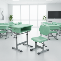 Ensemble Chaise et Bureau d'Étude Ajustables Personnalisables pour Étudiants, Design Moderne, Idéal pour la Chambre et la Salle de Classe des Enfants, Comprend un Tiroir