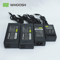 Adaptateur secteur HX08-1202 AC/DC, entrée universelle pour USA/UK/EU, 12VDC 2A 24W, haute efficacité, pleine charge, boîtier en plastique pour PC