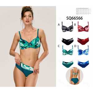 Conjunto de Bikini Triangular de Dos Piezas para Mujer, Traje de Baño de Verano para Playa, Top Halter con Tirantes Laterales y Braguita de Cintura Alta, Tallas S-XL, Venta al por Mayor 66566 - Product Image 1