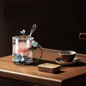 Tasse à eau couleur émail maison salon lumière créative tasse à café de luxe femme mode <span class=keywords><strong>verre</strong></span> - Product Image 6