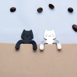 304 de acero inoxidable cuchara de <span class=keywords><strong>café</strong></span> creativas <span class=keywords><strong>Kitty</strong></span> gancho Dirtproof <span class=keywords><strong>café</strong></span> cuchara de té cuchara - Product Image 3