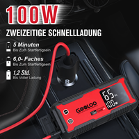 GOOLOO Portable GT4000S 4000Amp 99.2WH PD100W 12V Écran numérique étanche Démarreur de secours semi-robuste pour moteur diesel de camion