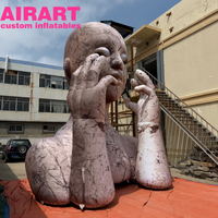Statue Gonflable Géante en Forme de Buste Humain avec Mains, Idéale pour la Décoration de Galeries, Musées et Festivals