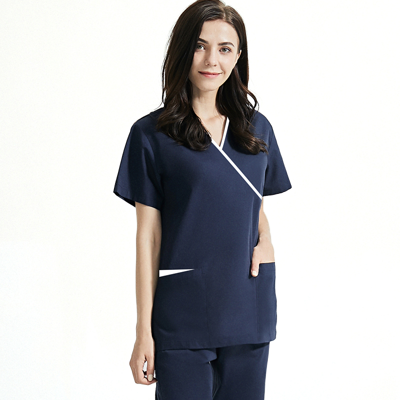 Su misura Logo Scrub Uniformi Set Medico Ospedale Uniform Donne Medico di Abbigliamento Uniforme