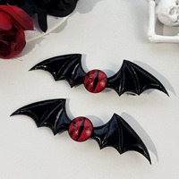 Pince à cheveux 3D Ailes de chauve-souris Œil du Diable, Accessoire de cosplay gothique punk, Pince à franges Lolita Super Fée, Épingle à cheveux sombre
