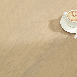 Parquet contrecollé en chêne blanc certifié ISO9001, qualité AB, étanche, brossé, à clipser, trois couches, 15 mm, pour bureaux - Product Image 4