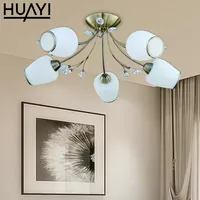 Yushuayi — plafonnier led E27 en verre cristal, design moderne, luminaire décoratif d'intérieur, idéal pour un salon ou une maison, bon prix