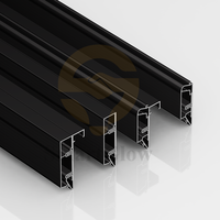 Profilés en aluminium noir extrudé pour plafonds tendus en tissu et bandes LED – Ventes flash sur le marché géorgien
