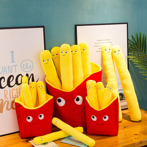 Coussins de simulation de frites créatives de dessin animé, jouets en peluche, poupées pour enfants, coussins de canapé, jouets d'<span class=keywords><strong>anniversaire</strong></span> pour enfants - Product Image 2