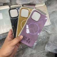 Coque de téléphone magnétique rigide en PC mat pour iPhone 17 16 Pro Max 15 Pro, compatible avec la charge sans fil, antichoc