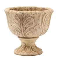 Pot de fleurs en grès rustique, style européen pastoral, pour bonsaï et plantes succulentes d'extérieur, à parois droites, pour usage domestique