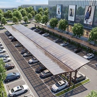 Abri de voiture moderne en aluminium, résistant au vent fort, pour 2 véhicules, vente directe d'usine professionnelle