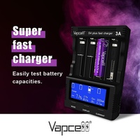12A בסך הכל סופר מהיר מטען אוניברסלי חכם Vapcell S4 בתוספת 4 חריצי מטען pk אופוס bt-c3100 18650 מטען