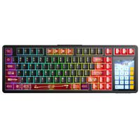 Keyboard Gaming Mekanik AULA L99 Wireless dengan Layar Sentuh, Keyboard Gaming Tri-mode, Keyboard Gaming RGB yang Dapat Diprogram, Laris Terjual