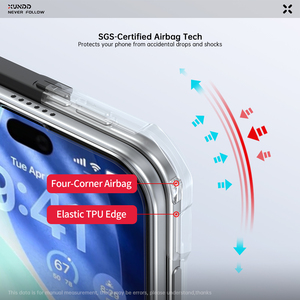 Étui pour iPhone 18 Fold avec charnière <span class=keywords><strong>centrale</strong></span>, pliage gauche-droite à 360 degrés, cadre souple et dos rigide, protection anti-chute - Product Image 5